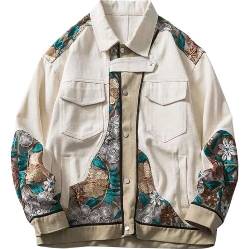 American tide brand tooling thin jacket female new ins trend fried street stitching small fragrance jacket men and women