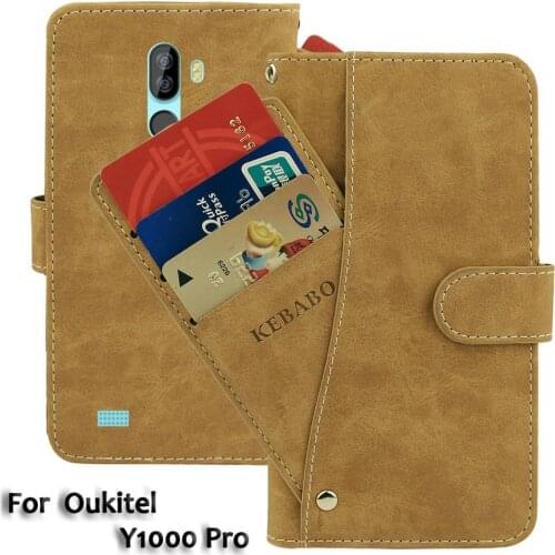 Vintage Leather Wallet Oukitel Y1000 Pro Case 6.09" Flip Luxury Card Slots Cover Magnet Stand Phone Protective Bags