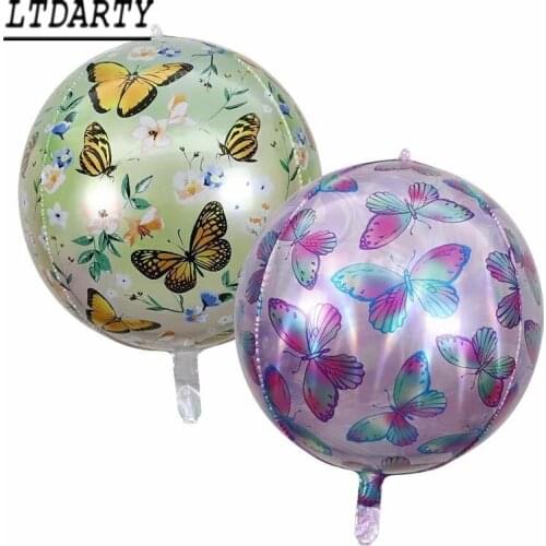 2pcs 22 inch 4D color laser butterfly balloons birthday and wedding party baby shower supplies decoration balloons