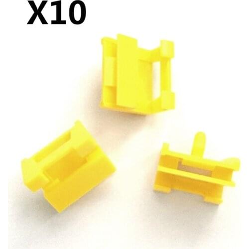 10 Pieces Rocker Moulding Nut Clip for BMW 51717066220 Yellow Nylon