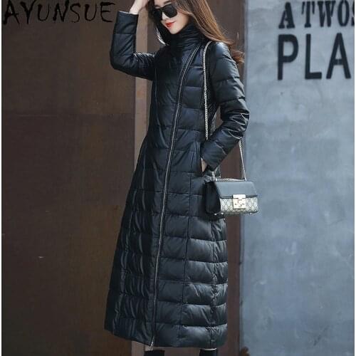 Genuine Leather Jacket Women Sheepskin Coat Female Long Womens Winter Down Jackets Fashion Parkas 2020 Mujer Chaqueta Pph1775