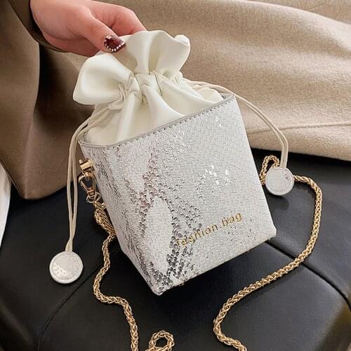 Box Mini Bag For Women 2021 Drawstring Chain Crossbody Bags For Women Luxury Brand handbags Ladies Hand Bag Clutch bolso mujer