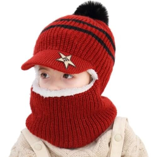 Girls Boys Winter Warm Hat Toddler Earflap Hood Baby Fleece Lining Beanie Cap