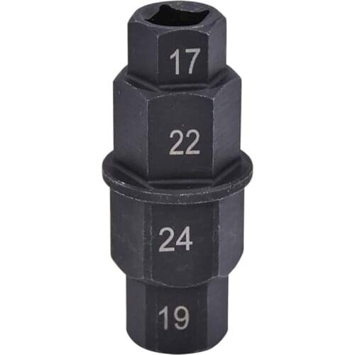 1Pcs Motorcycles Hex Axle Tool 17,19, 22, 24mm for Front Rear Wheel Hex Hex Axle Spindle Driver Socket Tool 3/8Inch