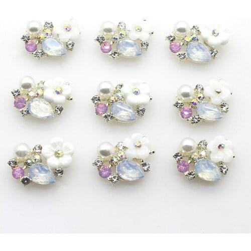 10Pcs Metal Alloy Button For DIY Handwork Decoration Fitting 13mm*18mm Two Color Sewing Clothing Holiday Party Gift Accessories