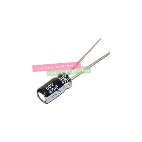 1000pcs 47UF 50V 105C 6*7mm Aluminum Electrolytic Capacitor 50V47UF