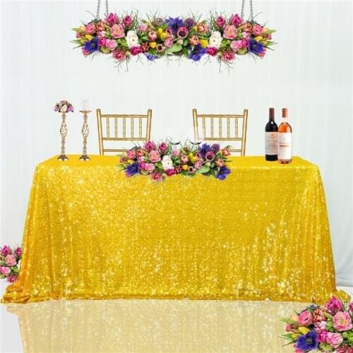 2022 New Year Christmas Decor Rose Gold Table Cloth for Birthday Party Banquet Wedding Decoration Silver Sequin Xmas Tablecloth