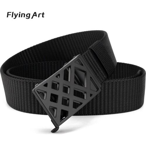 34MM Tactical Nylon Mens Designer Belt Outdoor Training Automatic Metal Buckle Police Heavy Hunting Men Women Jeans Casual Belt