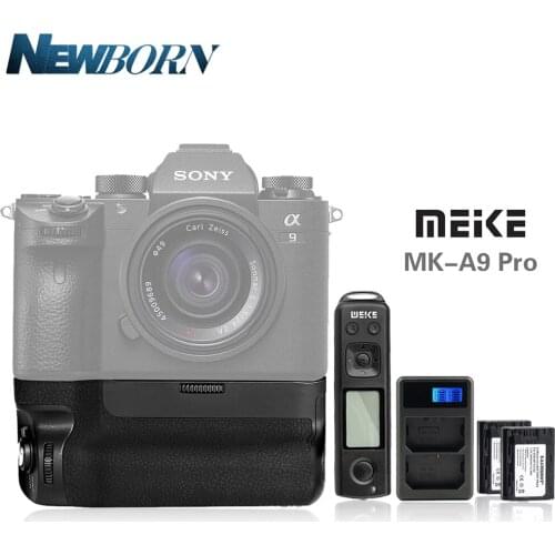 Meike MK-A9 PRO Battery Grip Kit for Sony A9 A7R III A7 III Meike MK-A9PRO&LCD Dual Battery Charger&NP-FZ100 Bettery For Sony