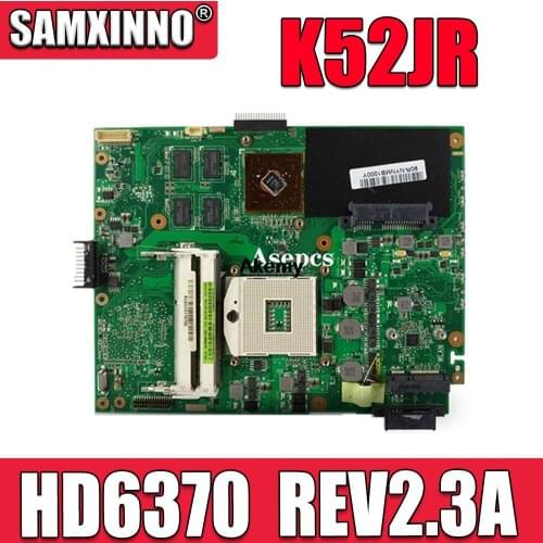 Asepcs K52JR REV2.3A Laptop motherboard For Asus K52JU K52JT K52JB K52JE K52J A52J X52J Test original mainboard HD6370 512M