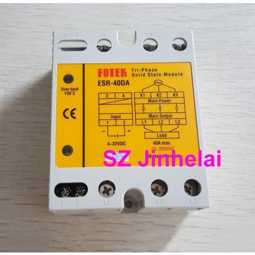 Authentic original ESR-40DA, ESR-40DA-H FOTEK 3-Phase Solid state module 40A