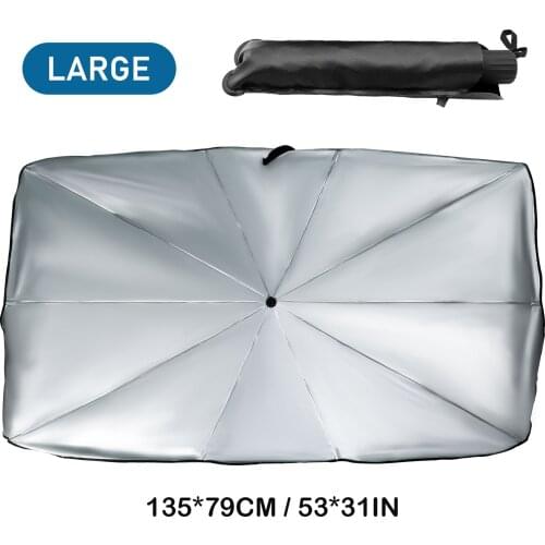 Car Foldable Portable Sun Shade Umbrella Windshield Cover Visor UV Protection Windscreen Parasol Sunshade Interior Accessories