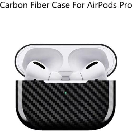 Real Carbon Fiber Ultra-thin Case Cover For Apple AirPods Pro Wireless Earphones Charging Box Protective anti-Scratch Shell