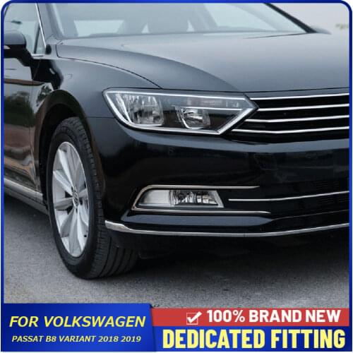 Fit For Volkswagen Passat B8 Variant 2018 2019 2020 Car Front Fog Light Cover Trims Head Lamp Cover Frame Protector