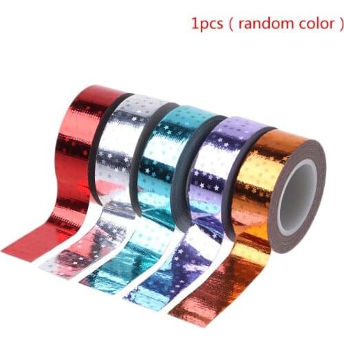 Rhythmic Gymnastics Decoration Holographic Glitter Tape Ring Stick Accessory 15mm*5m Washi Tape DIY Masking Tape