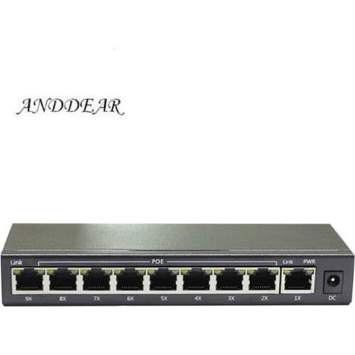 HT 9 Ports Ethernet IEEE802.3af POE switch ip phone camera LED Screen Ceiling AP School VLAN Smart city wireless WIFI tablets