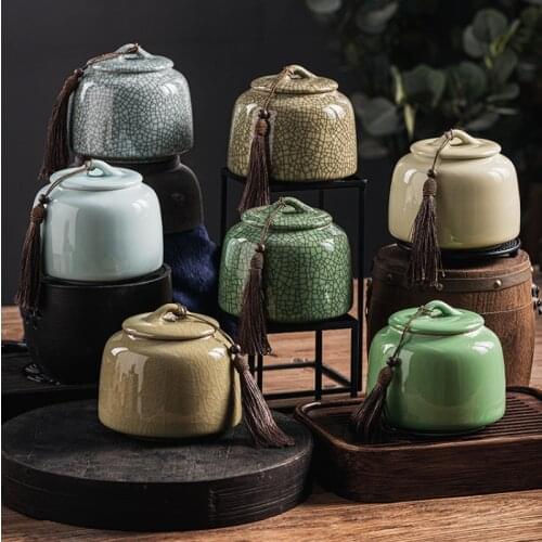 Modern Style Ceramics Tea Jar Container Tea Organize Tea Storage Jar Tea Caddy Tin Teaware Caja Para Te Home Decor BC50CG