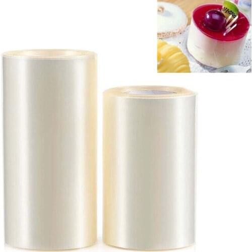 2Pcs 8/10cm Cake Mold Film Transparent Cake Rolls Mousse Cake Acetate Sheets Chocolate Candy Wrapping Tape Strip Cake Decorating