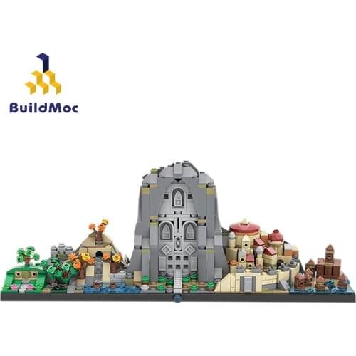 BuildMoc City Buildings Set House Movie Castle Skyline Architecture Building Blocks MOC City Street View Bricks Toy For Children