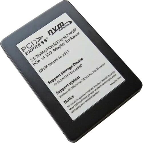 Aluminum alloy shell M.2 PCIe x4 3.0 to U.2 SFF8639 generation 2.5" NVME SSD adapter card