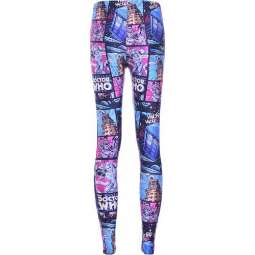 3D Leggings Harajuku Fitness Patchwork Cartoon Leggings Big Size Girls Elastic Plus Size Leggings