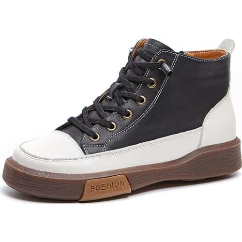 Cute shoes woman flats shoes women 2021 Genuine Leather Spring/Autumn