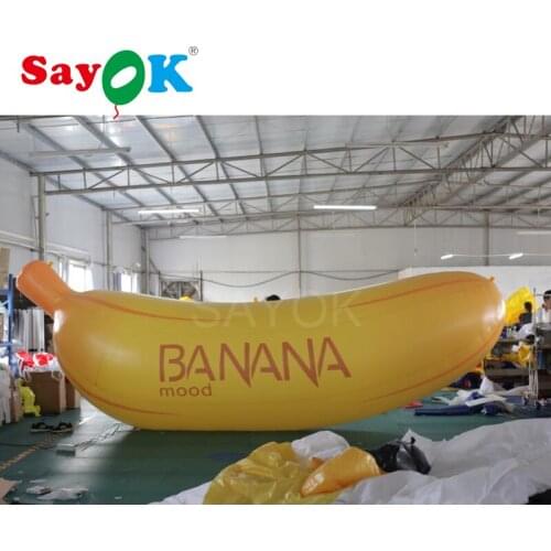 6m Inflatable Banana Model Inflatable Fruit Decoration with Inner Blower for Fruit Shop Party Park Events