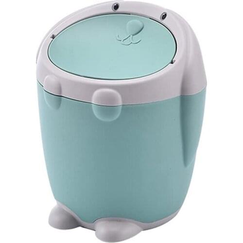Office Desktop Coffee Table Kitchen Rabbit Cute Trash Can Small Table Trash Can Anti-Shake Lid Bucket