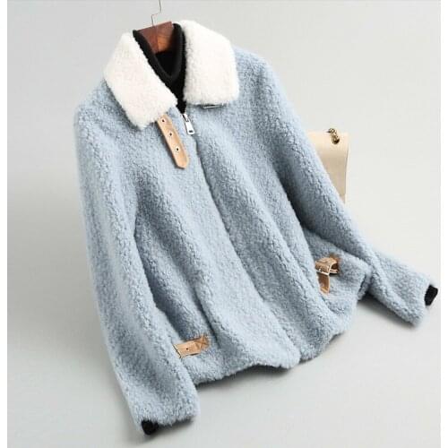 2020 New Winter Autumn Warm Real Fur Coat Female Casual Natural Lamb Ful Jackets for Women Jacket Short Fur Coats 39009