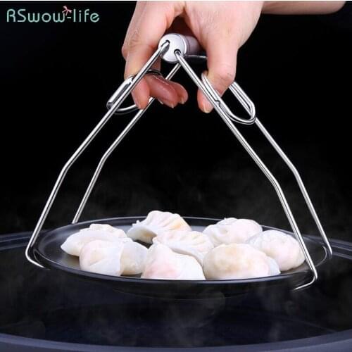 New Anti-Scalding Clamp SUS304Stainless Steel Kitchen Tools kitchein Aid Heat Insulation Blanching Steady Pot Pan Gripper Clip