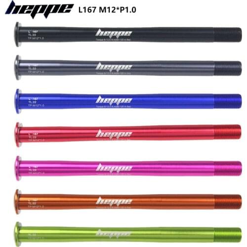 HEPPE MTB Road Bike Thru Axle Rear Hub Shaft Skewers 12x142 12x148 Wheel Axis Hub Shaft Quick Release 167mm M12xP1.0 Multicolour