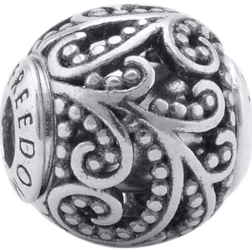 Fits for Pandora Essence Bracelets Freedom Charms 100% 925 Sterling Silver Beads Free Shipping