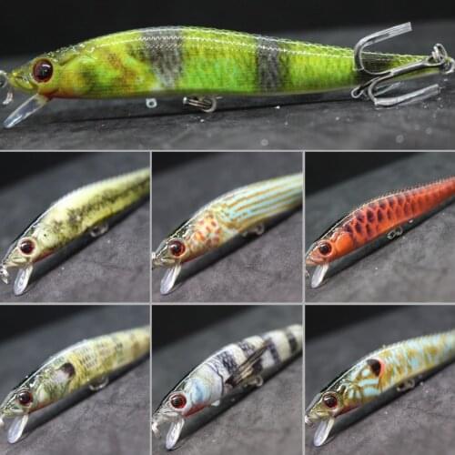 WLure Lifelike Colors 10cm 9.8g Upgraded Hooks Minnow Hard Bait Weight Transfer Design Tight Wobble Fishing Lure HM590