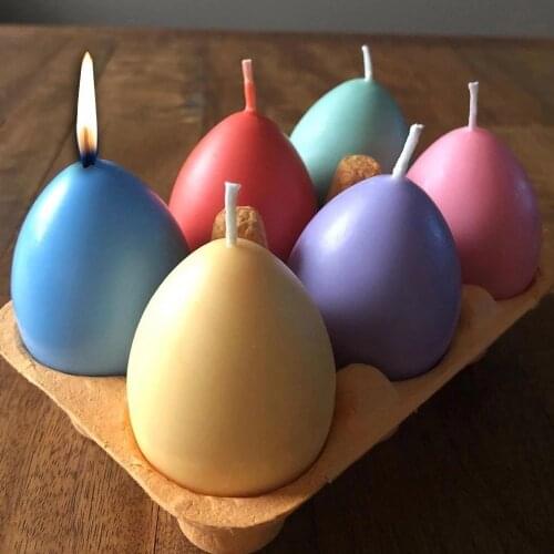 Cute Egg Shape Silicone Candle Mold for DIY Epoxy Resin Aromatherapy Candle Ornaments Handicrafts Chocolate Mould Hand Gift Make