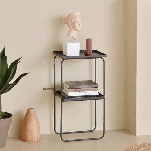Nordic Iron End Tables Sofa Side Table Home Living Room Furniture Modern Creative Small Coffee Table Simple Storage Corner Table
