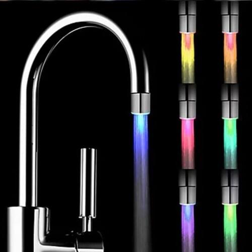 Led Smart Light Temperature Control Faucet Accessories Bathroom Color Faucet Multicolor Kitchen Accessories