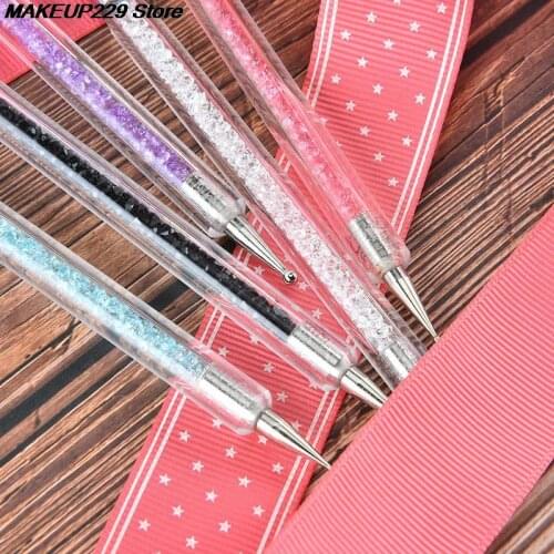 1Pc Nail Art Rhinestones Gems Beads Sequins Pick Up Dotting Self-adhesive Wax Pencil Picker Pen 16.3cm