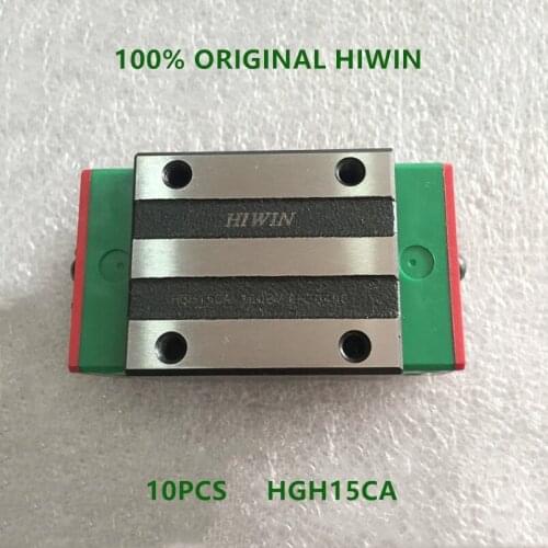10pcs 100% original Hiwin HGH15CA linear narrow blocks match with HGR15 linear guide rail (only blocks)