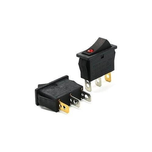 2 Pcs 3 Pin Red LED Light SPST 2 Position ON/OFF Rocker Switch 16A 250V/125VAC