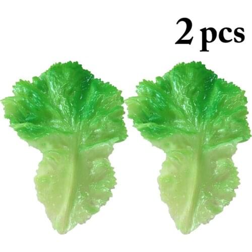 2PCS Artificial Vegetable Multi-purpose Lettuce Leaves Food Display Model