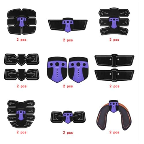 2pc Replacement Part Muscle Stimulator EMS Figure Slimming Machine Abdominal Muscle Tens Exercise Slim Belt Rechargeable Blue