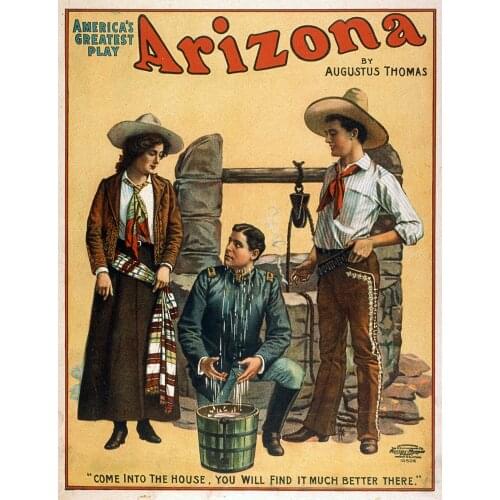 400X300MM Arizona-Americas-Greatest-Play-Augustus-Thomas-2-1907 jumbo fridge magnet SFM-0114
