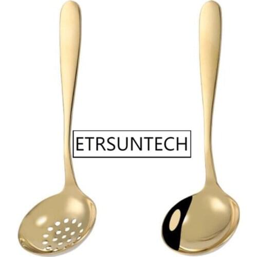 50pcs Stainless Steel Soup Colander Spoon Dinner Spoons Serving Spoons Kitchen Tableware