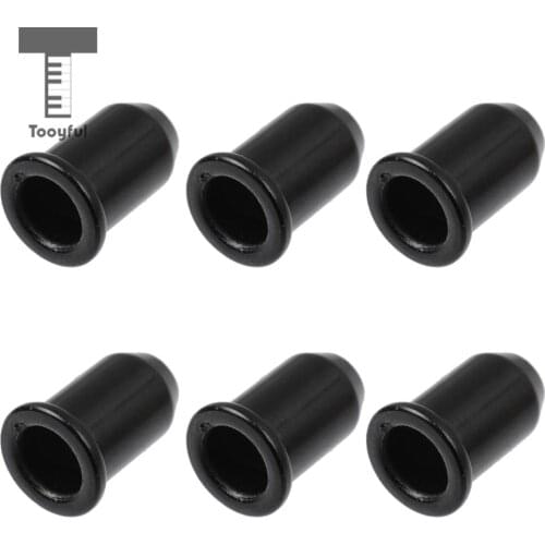Tooyful 6Pcs Iron Through Body Guitar String Mounting Ferrules Bushing Set