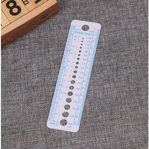 UK US Canada Sizes Knitting Accessories Needle Gauge Inch Sewing Ruler Tool CM 2-10mm Size Measure Sewing Tools