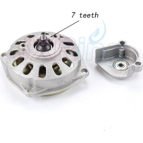 Free shipping Sliver 7 teeth Clutch Drum Gear Box For 47cc 49cc Mini Pocket Bike ATV Quad Baja Drif Racing Go Kart Cart