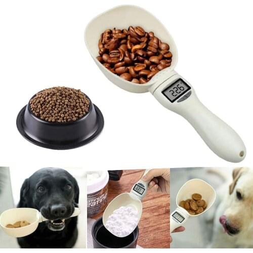 Pet Food Scale Cup Multifunction Portable Dog Cat Feeding Bowl With Led Display Home Kitchen Scale Pet Food Measuring Scoop