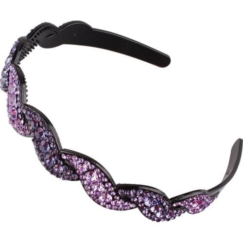 Girls Crystal Hairband Rhinestone Headband Women Hair Bands Hoop Claws Clips Double Bangs Hairstyle Hairpin Hair Accessories