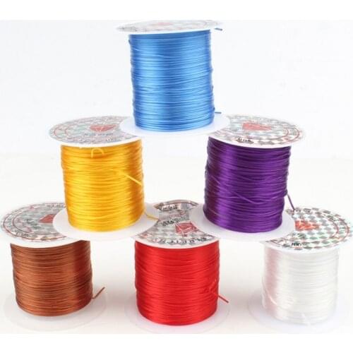 1 Roll 0.8mm Stretchy Elastic Rope Stretch line String DIY Accessories Fit For Jewelry Making Beading Bracelet Necklace Cord 10m
