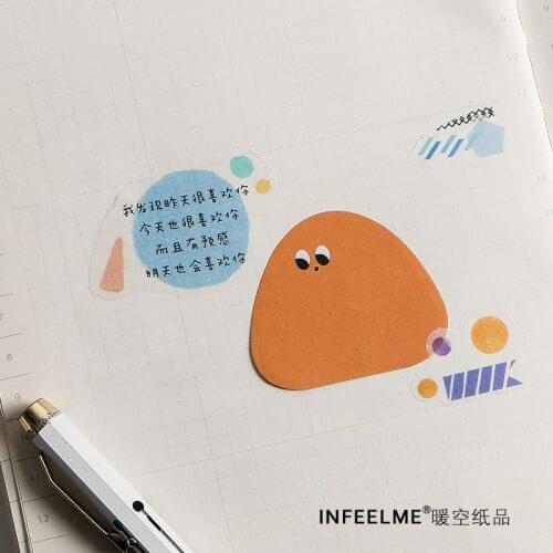 SaYing Cute Cartoon Jelly Beans Bio Sticky Notes N Times Stickers Hand Account Notes Sticker Material Note Paper